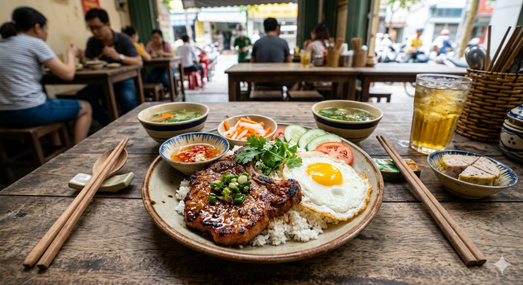 Cơm Tấm Sườn Nướng Trứng Ốp