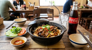 Combo 1 cơm thố xào lăn 1 con coca