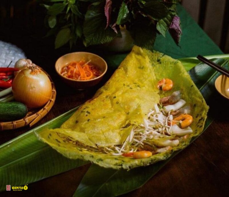 Bánh xèo - 2. Kiểu Quảng Ngãi đổ khuôn nhỏ