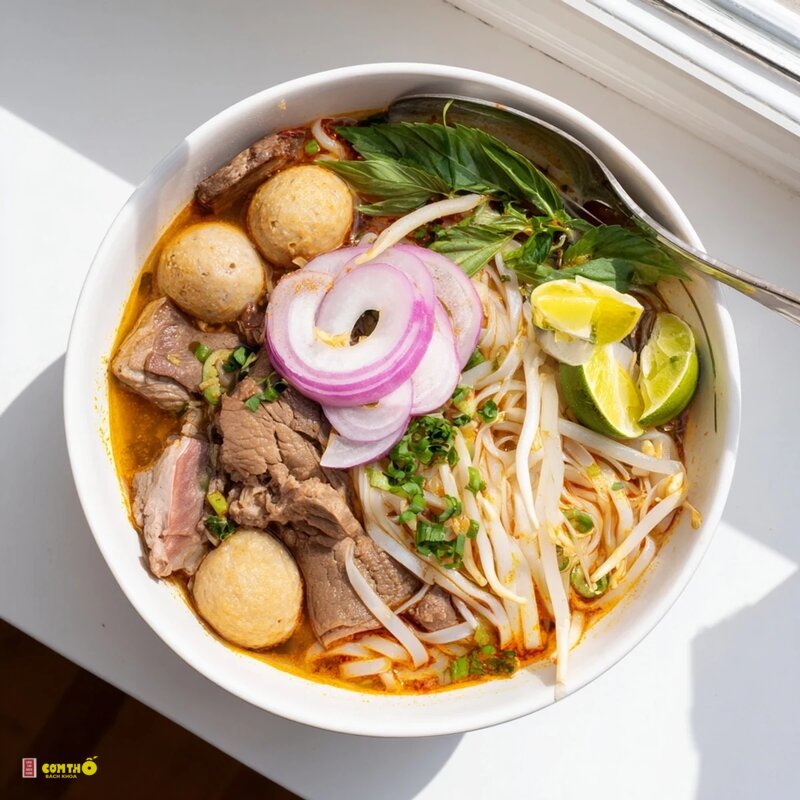 Bún bò Huế - 3. Dùng mắm ruốc Huế và lọc lấy nước trong