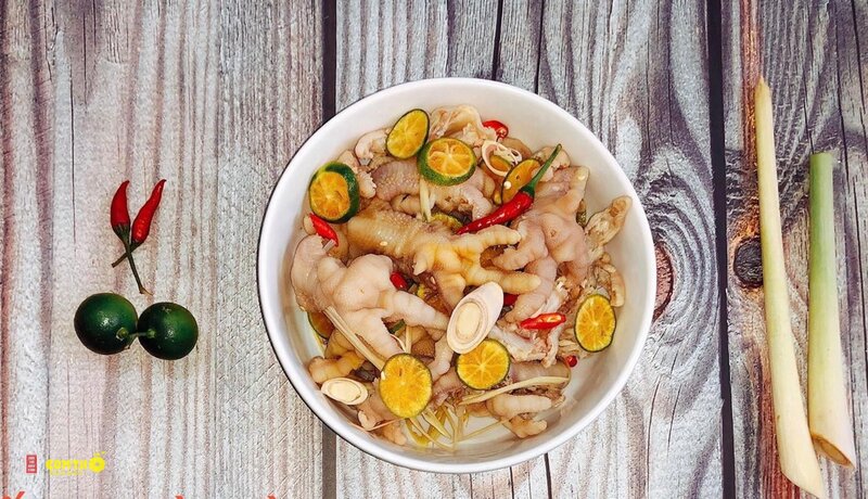 Chân gà sả tắc - Bước 5: Ngâm chân gà