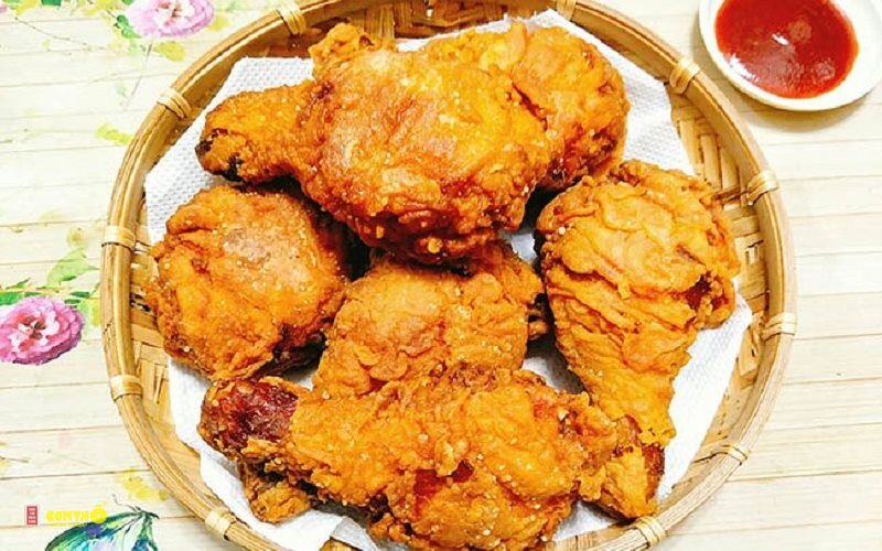 Gà rán - 5. Tẩm bột hai lớp Gà rán - 5. Tẩm bột hai lớp
