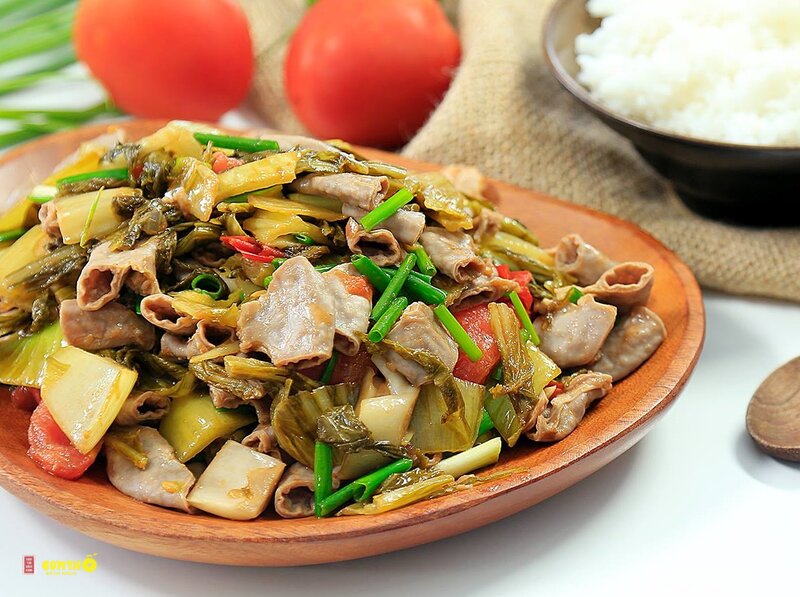 Lòng xào dưa - Hương vị đặc trưng